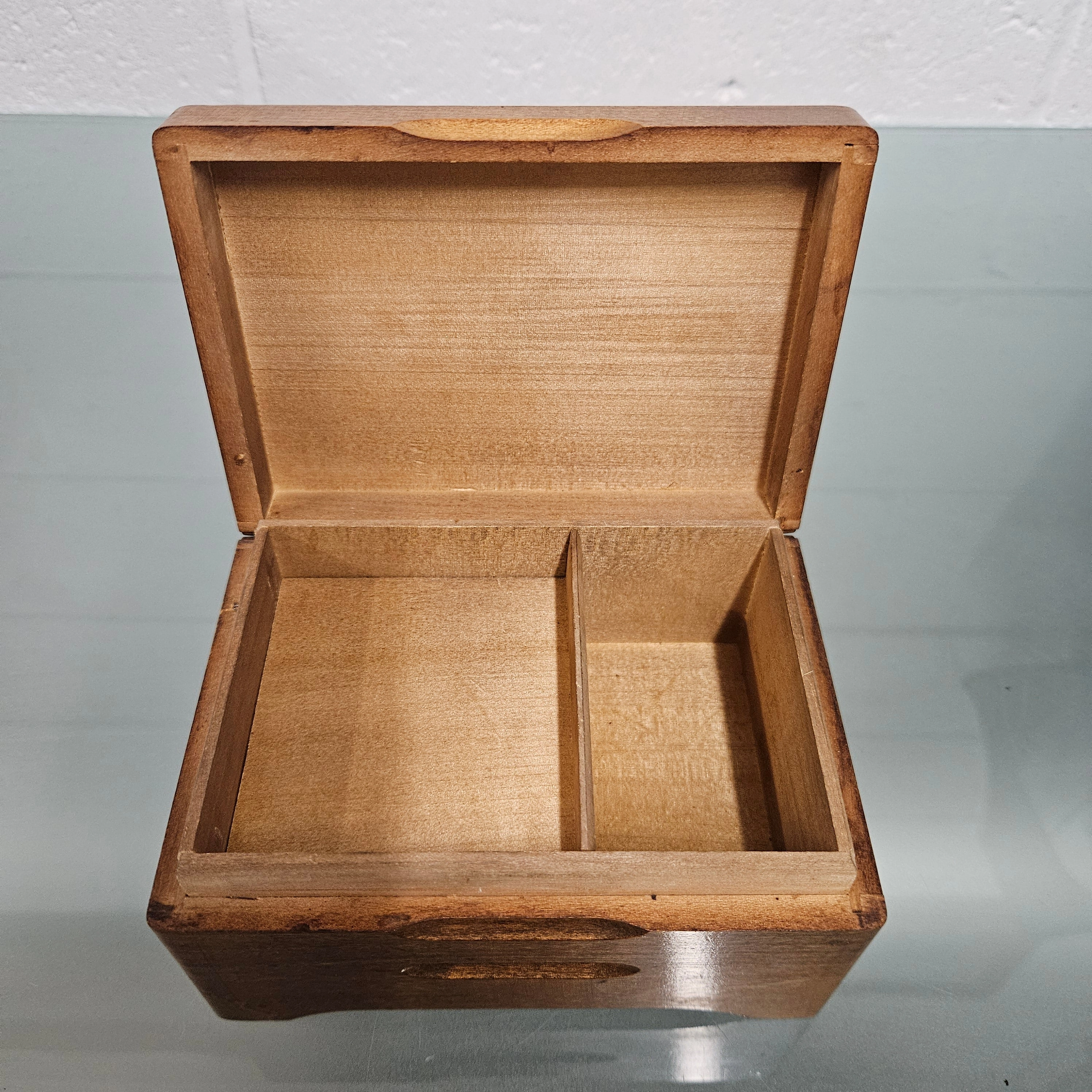 Vintage Wooden Carved Music Jewellery Box