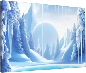 VTCTOASY Snow Ice World Print Wall Art For Living Room Canvas Wall Decorations Colorful Picture Bedroom Decor for Home Decorations 12x18in