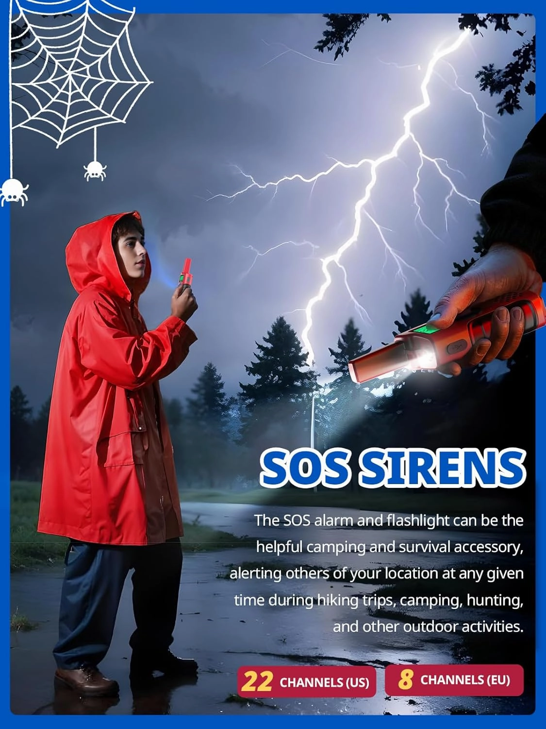 Walkie Talkies for Kids Rechargeable,Toys for Boys and Girls Ages 3-12, 2 Pack Long Range 2-Way Radios, Birthday Gifts,Christmas Stockings, Outdoor Play, Family Games, Hiking Camping Gear