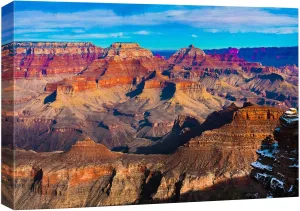 wall26 Canvas Print Wall Art Aerial View of Grand Canyon National Park Nature Wilderness Photography Realism Rustic Landscape Colorful for Living Room, Bedroom, Office - 16"x24"