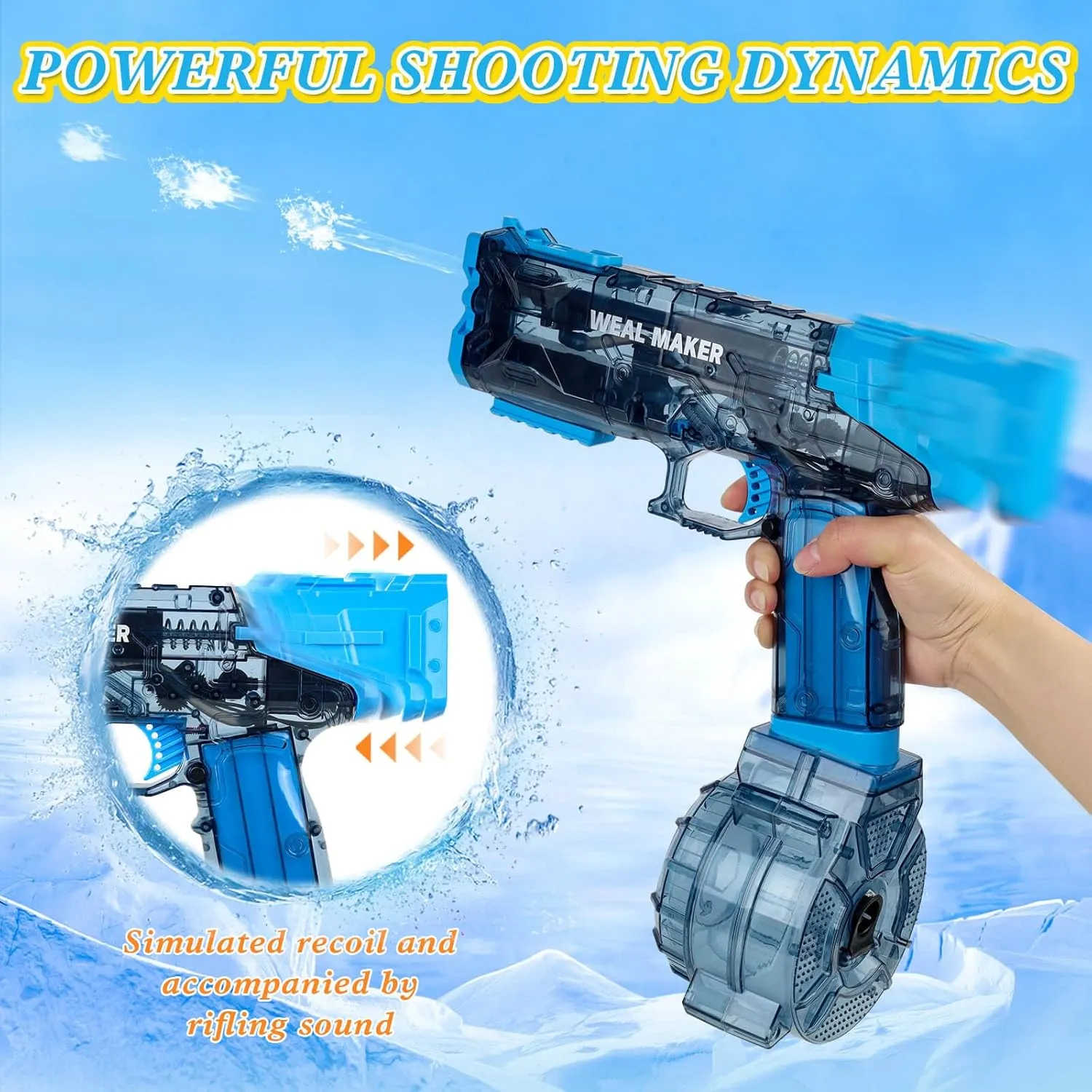 Water Guns for Adults, Strongest Shooter Water Pistol Automatic Electric Water Gun High Pressure Powerful Water Squirt Gun, 26FT Long Range Water Gun Pistol Watergun Toy for Summer