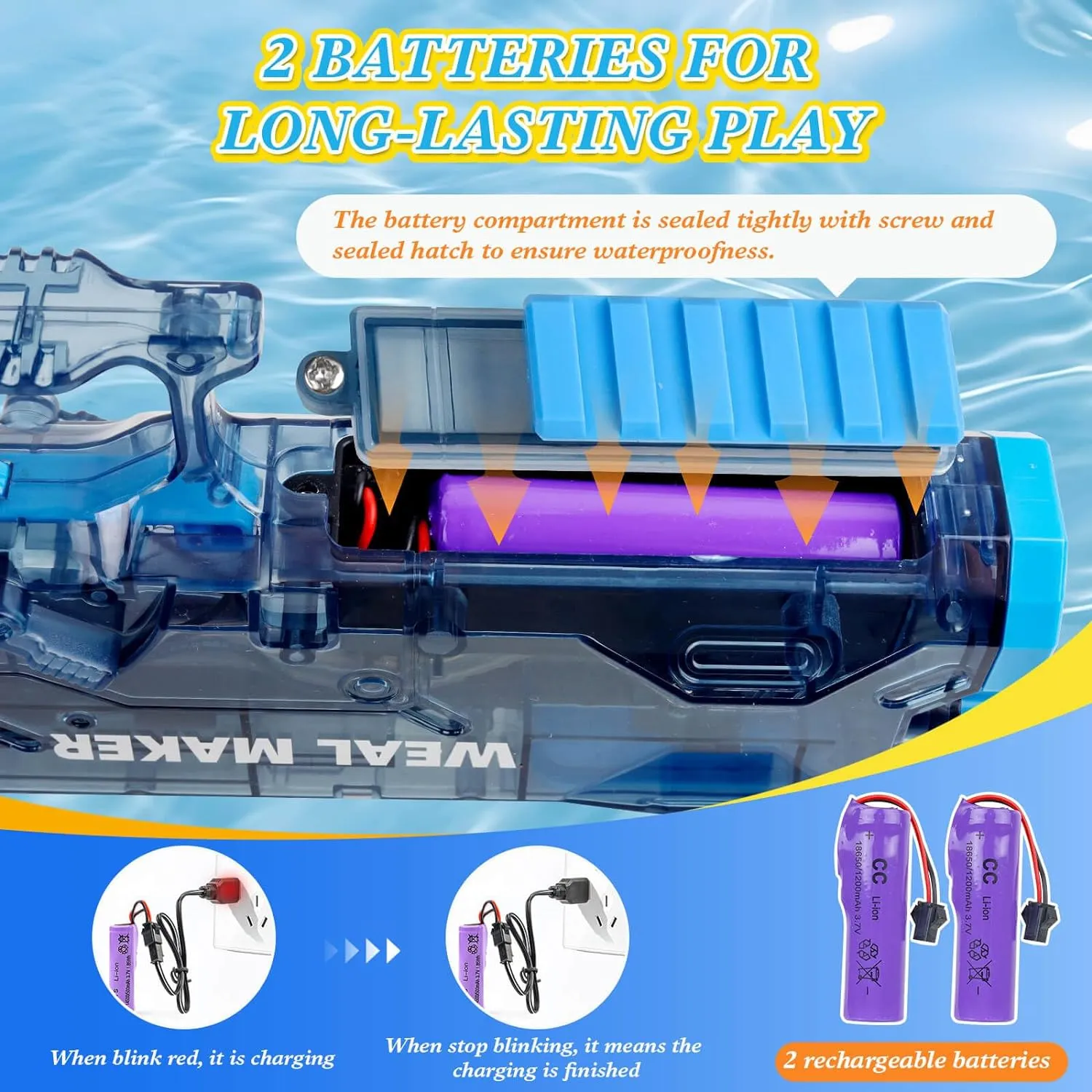 Water Guns for Adults, Strongest Shooter Water Pistol Automatic Electric Water Gun High Pressure Powerful Water Squirt Gun, 26FT Long Range Water Gun Pistol Watergun Toy for Summer