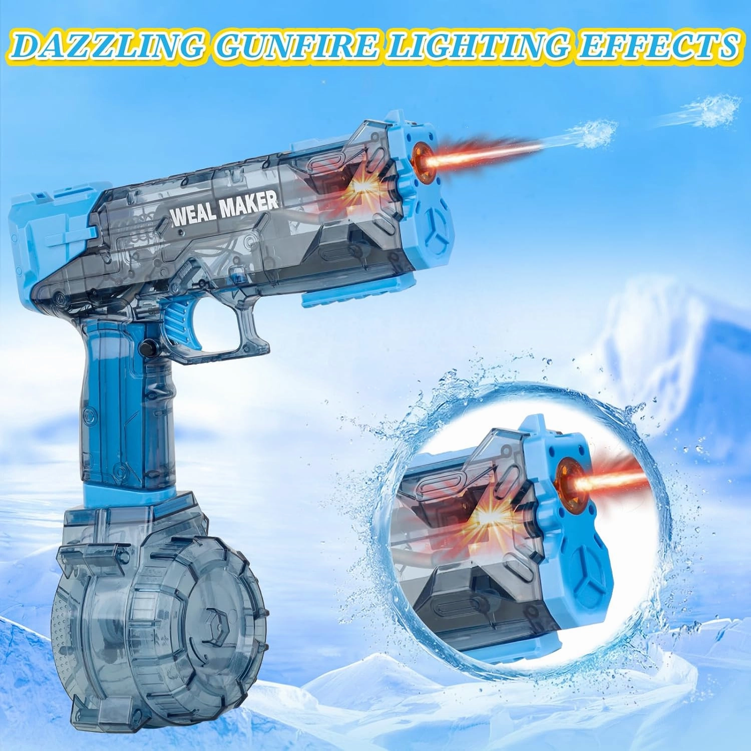 Water Guns for Adults, 2PCS Strongest Shooter Water Pistol Automatic Electric Water Gun High Pressure Powerful Water Squirt Gun, 26FT Long Range Water Gun Pistol Watergun Toy for Summer