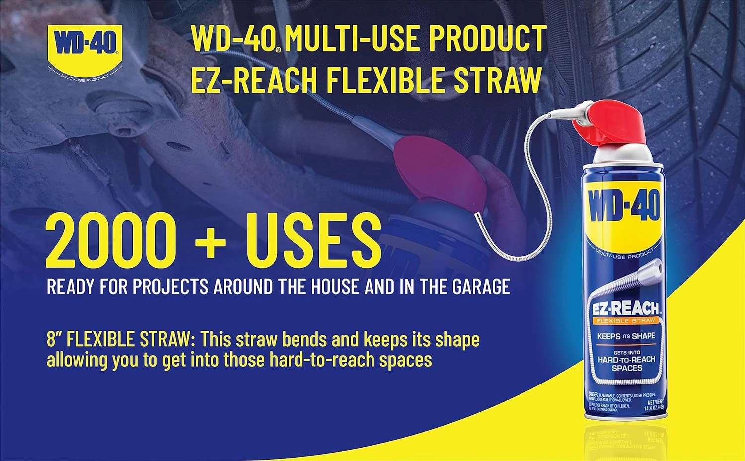 WD-40 Original Formula 3 Sizes Combo Kit - 12 OZ Smart Straw & 14.4 OZ EZ Reach & 18 OZ Big Blast, Spray delivery System for All Your Job Needs, Combo 3-Pack