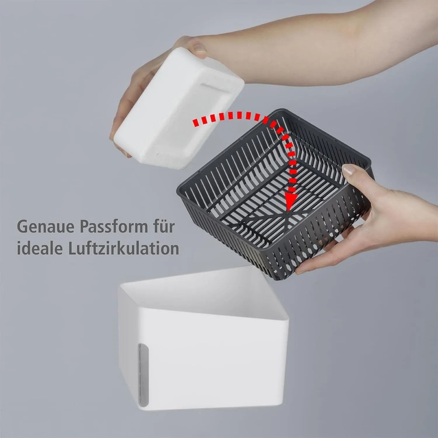 WENKO Portable Dehumidifier Cube Design, Compact and Rechargeable Dehumidifier for Bathroom, Closet, Bedroom, Garage, Covers up to 1400 Cubic Feet, 1.1lbs, White, 5.1 x 5.1 x 5.1 in
