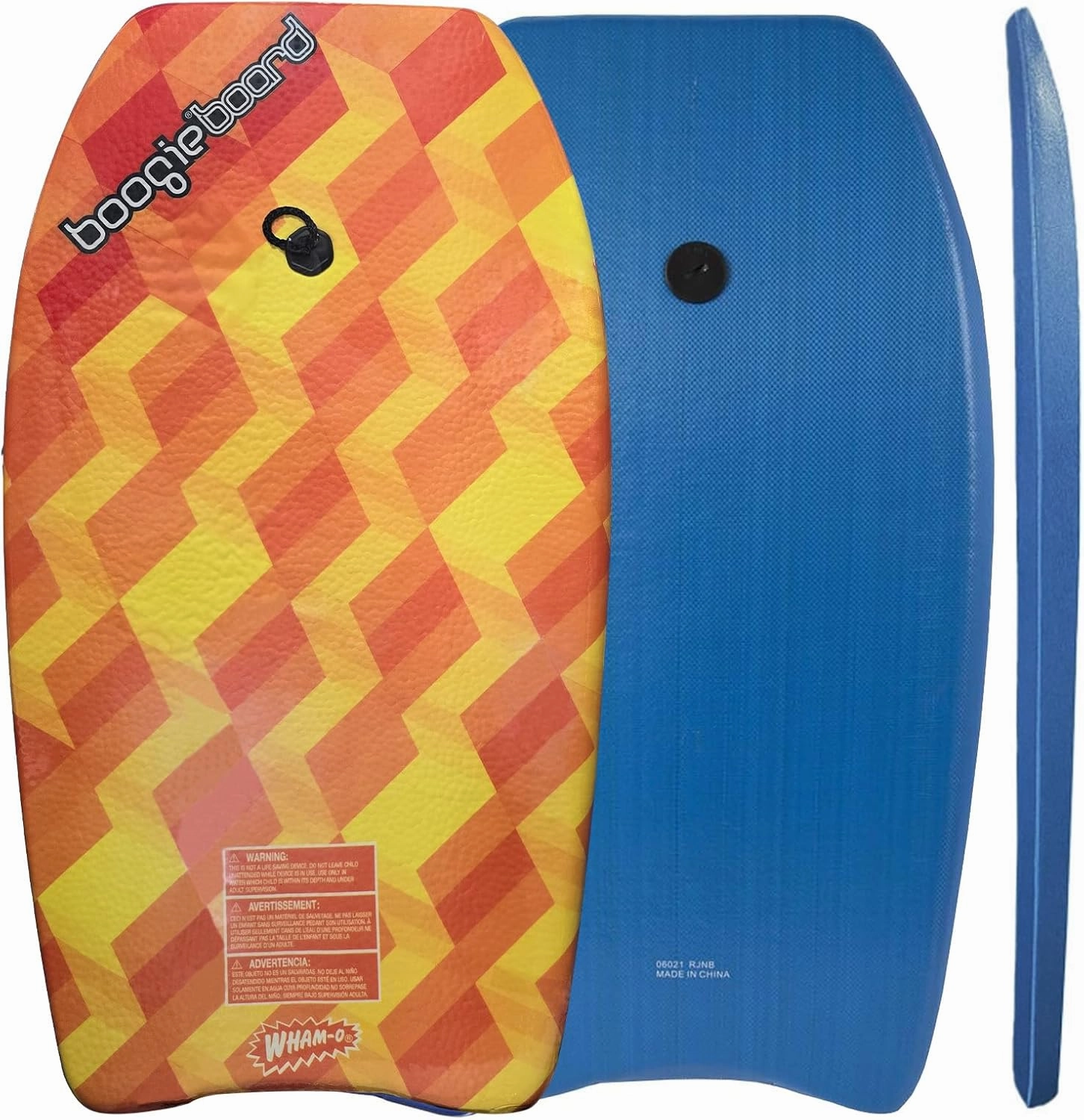 Wham-O 37" Body Board for Beach, Lightweight Bodyboards with EPS Core Wrist Leash, Great Surfing Board for Kids and Adults