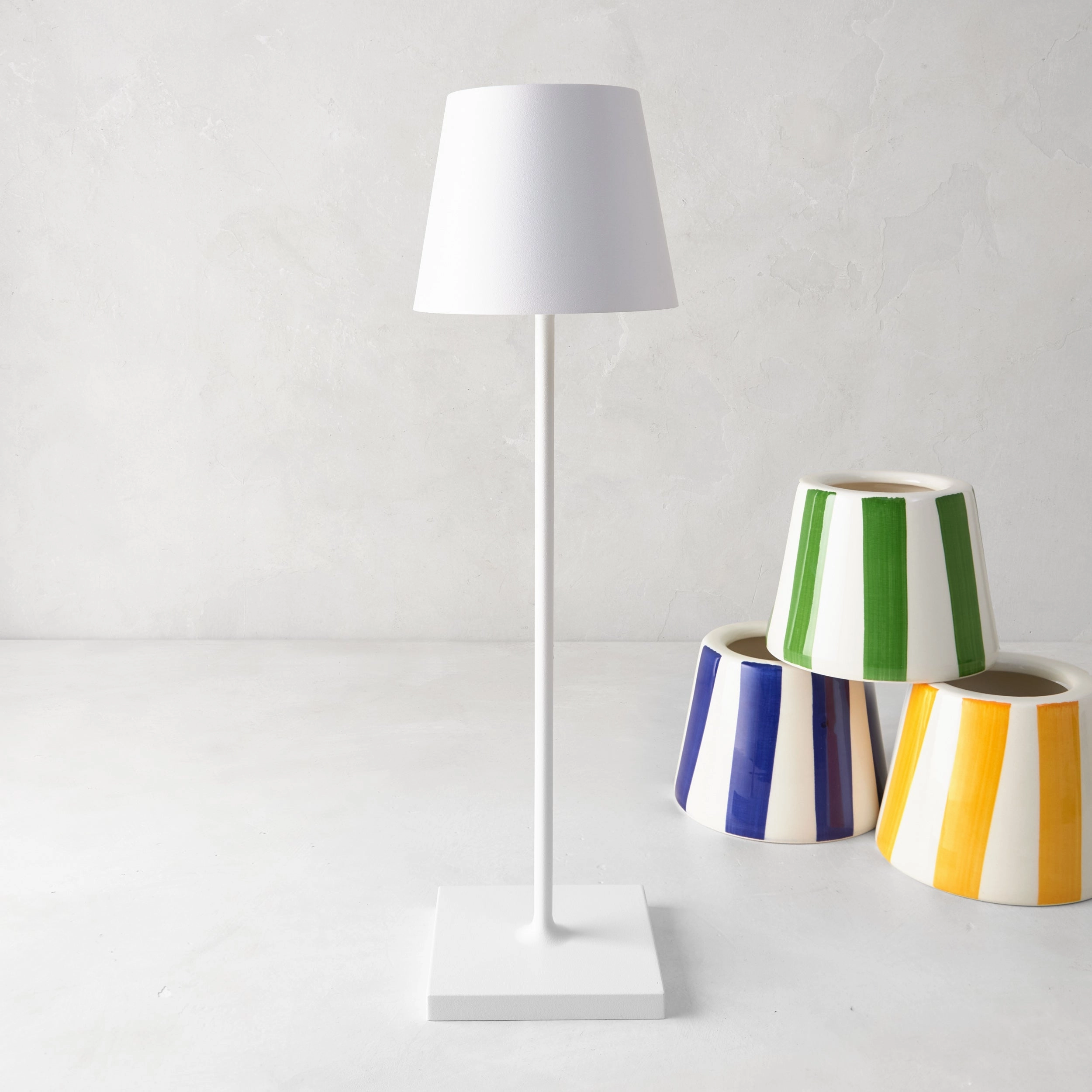 White Poldina Indoor/Outdoor Rechargeable Lamp