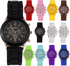 Wholesale Pack Assorted Silicone Watch Women Men Unisex Jelly Watches