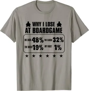 Why I Lose at Board Games T-Shirt