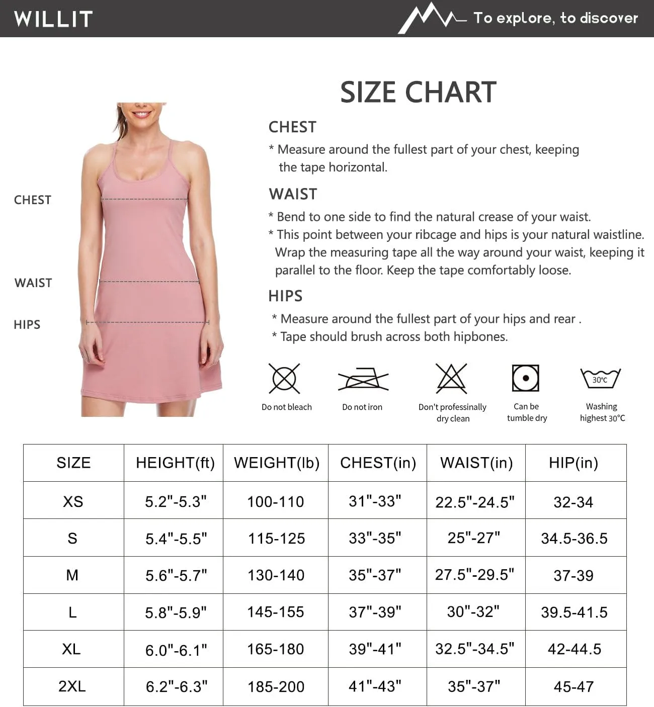 Willit Women's Exercise Dress Tennis Golf Workout Dress with Built-in Bra Yoga Athletic Dress with Pockets