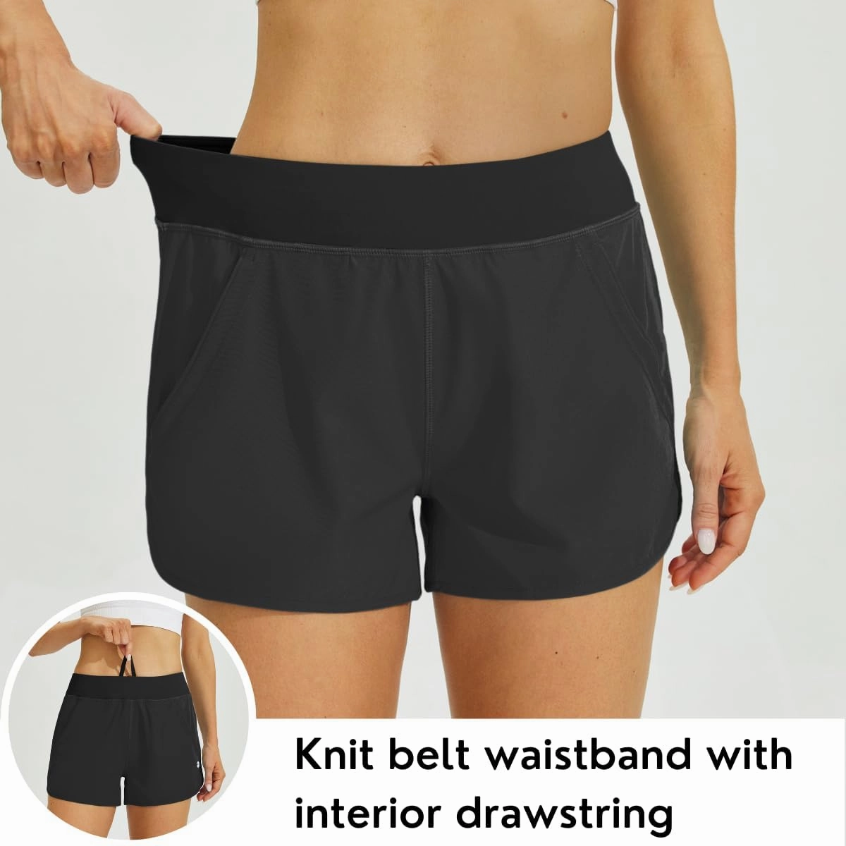 Willit Women's 3" Swim Board Shorts Swimming Bottoms with Brief Liner Quick Dry UPF 50 