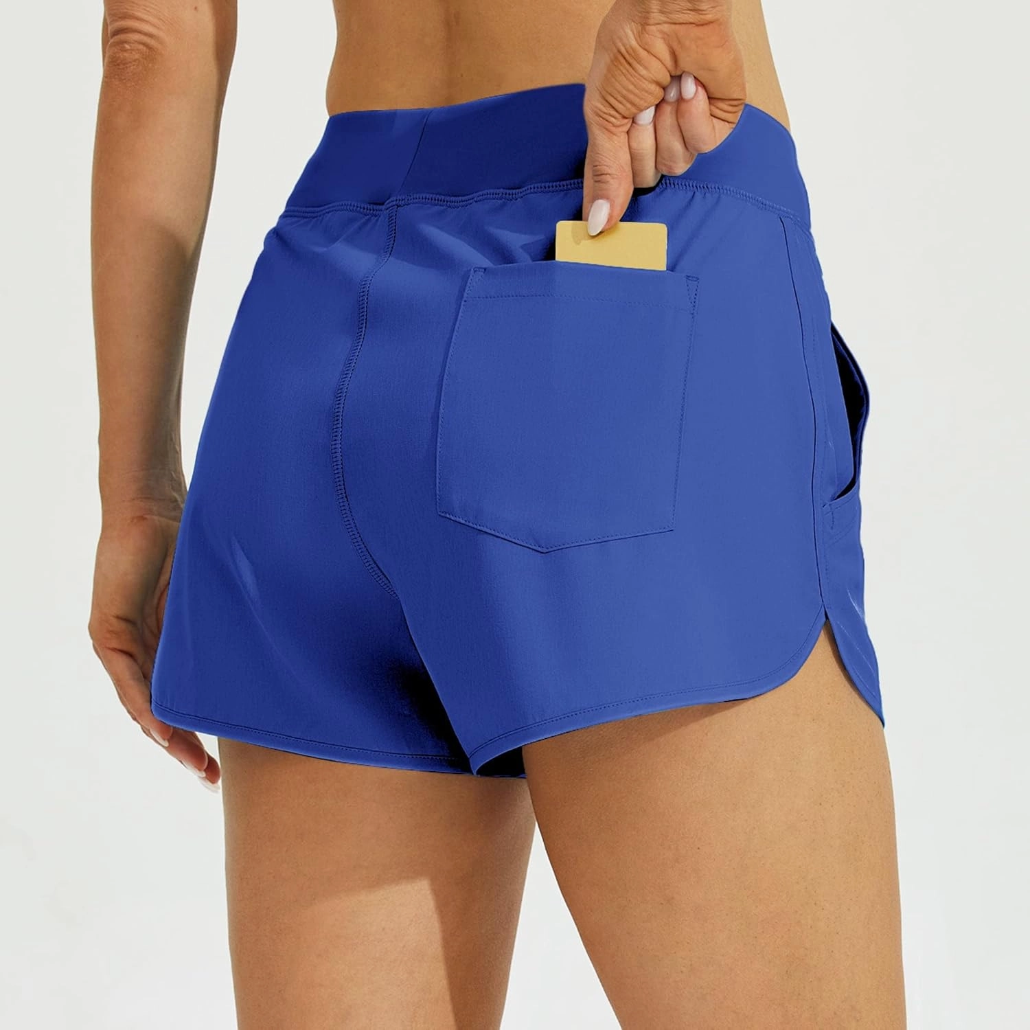 Willit Women's 3" Swim Board Shorts Swimming Bottoms with Brief Liner Quick Dry UPF 50 
