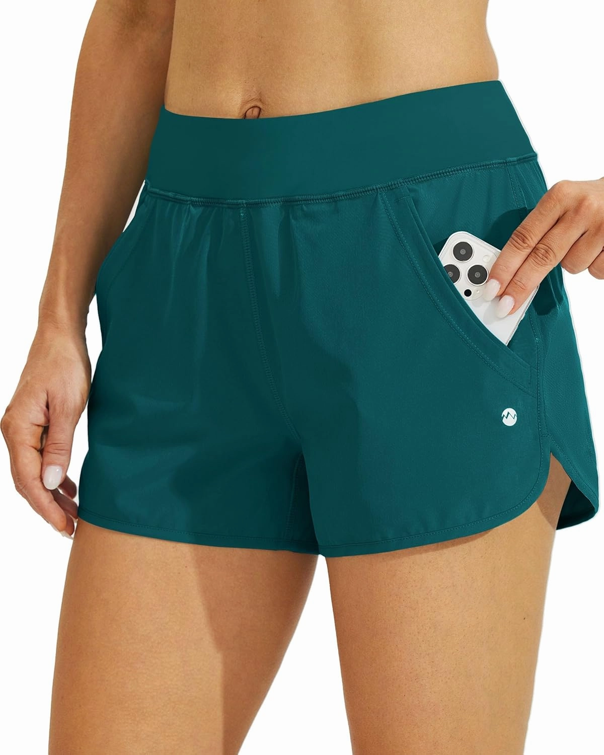 Willit Women's 3" Swim Board Shorts Swimming Bottoms with Brief Liner Quick Dry UPF 50 
