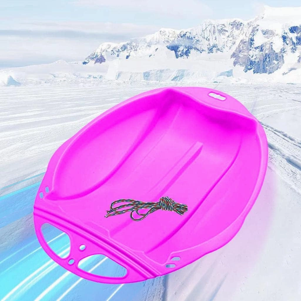 Winter Sled Board for Kids, Portable Snow Toboggan for Outdoor Fun