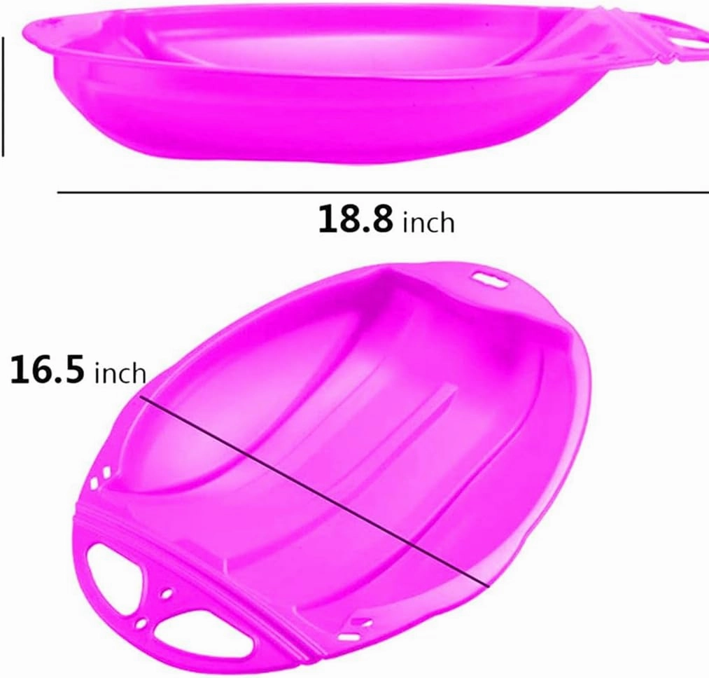 Winter Sled Board for Kids, Portable Snow Toboggan for Outdoor Fun