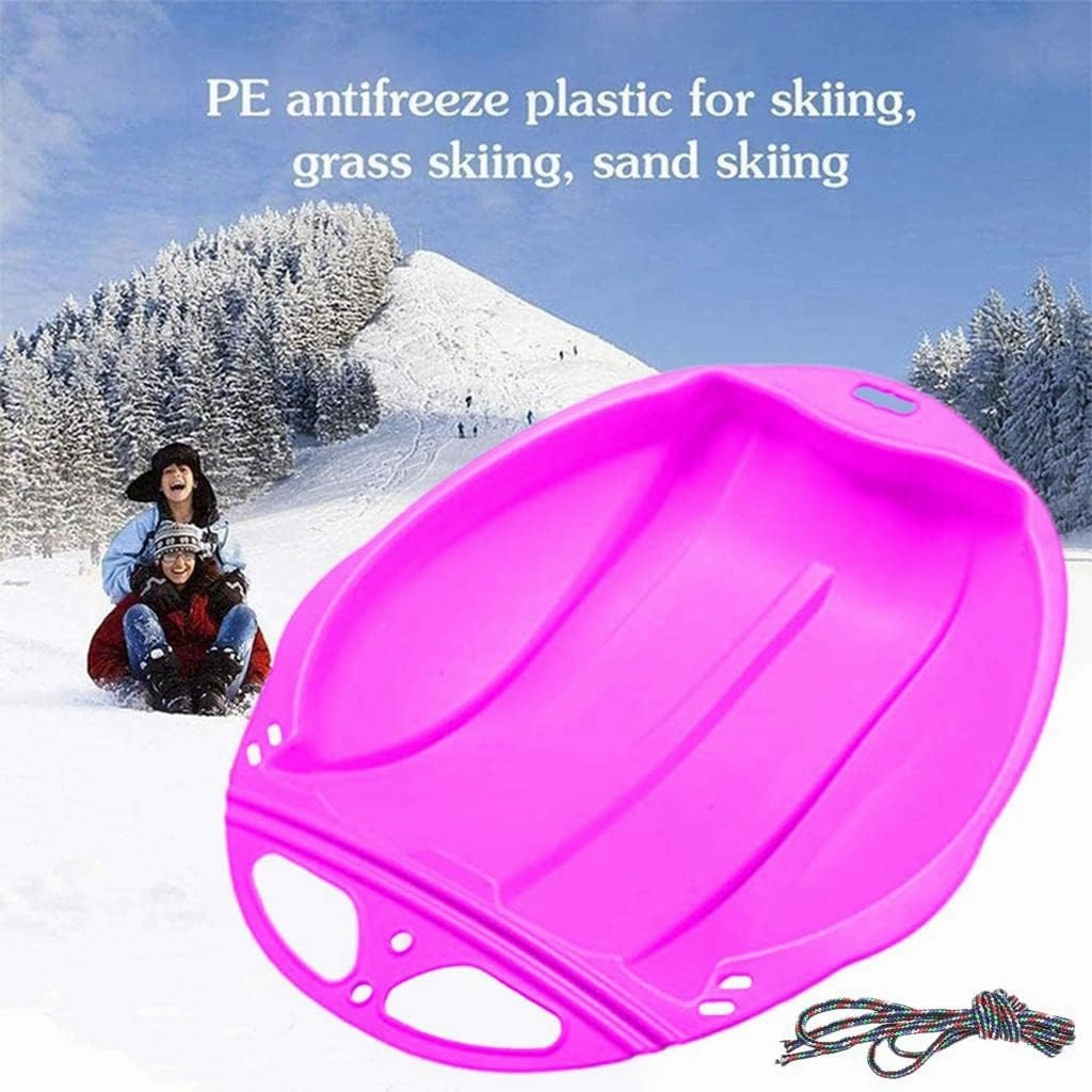 Winter Sled Board for Kids, Portable Snow Toboggan for Outdoor Fun