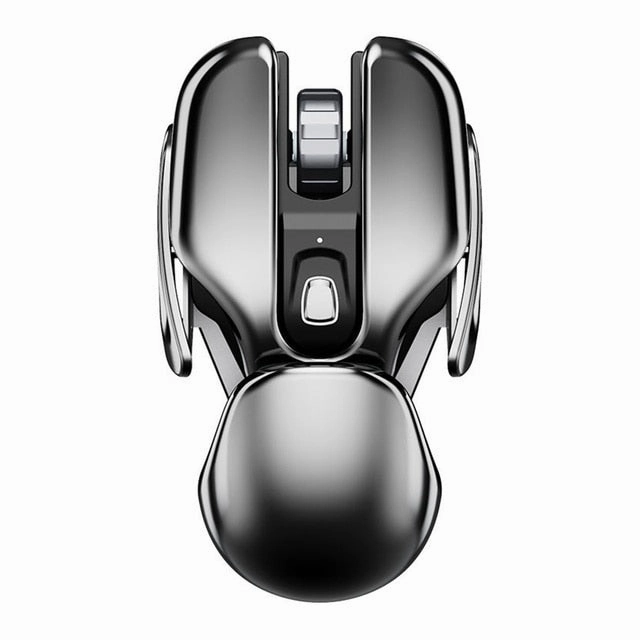Wireless Ergonomics Metal Mouse Mute Rechargeable Waterproof Scientific Mouse