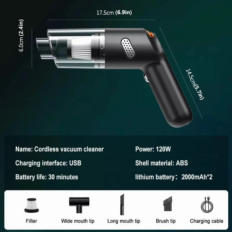 Wireless Handheld Mini Car Vacuum