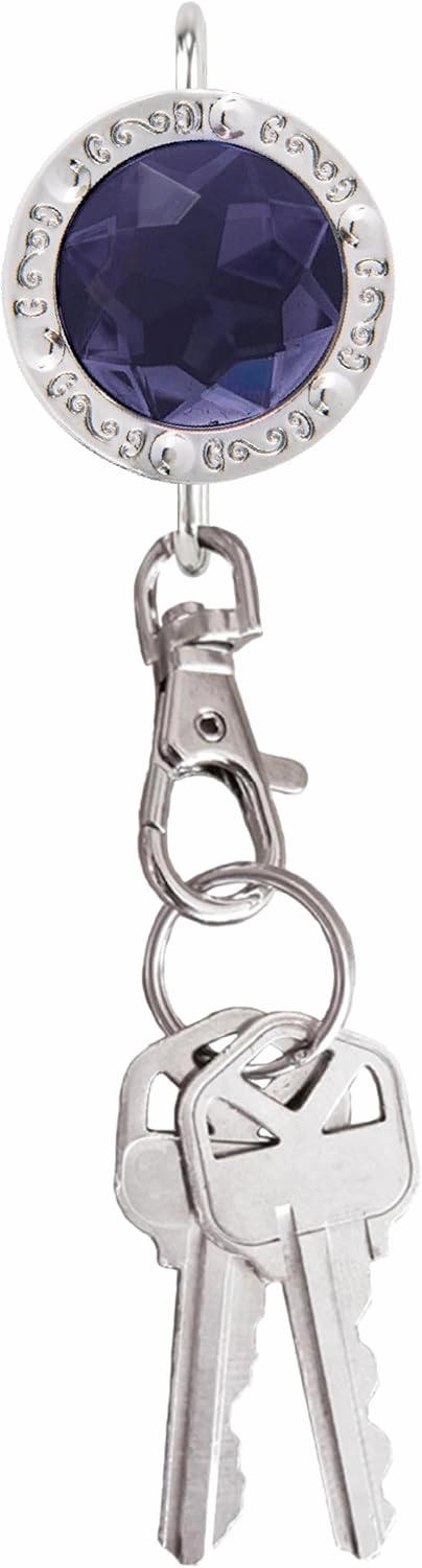 Women’s Bag Charm Key Finder, Car Keychain Hook, Cute Purse Organizer & Tote Bag Accessories, Gifts for Mom - Gems