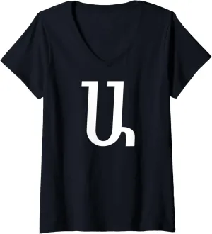 Womens Armenian Letter A (ayp) V-Neck T-Shirt