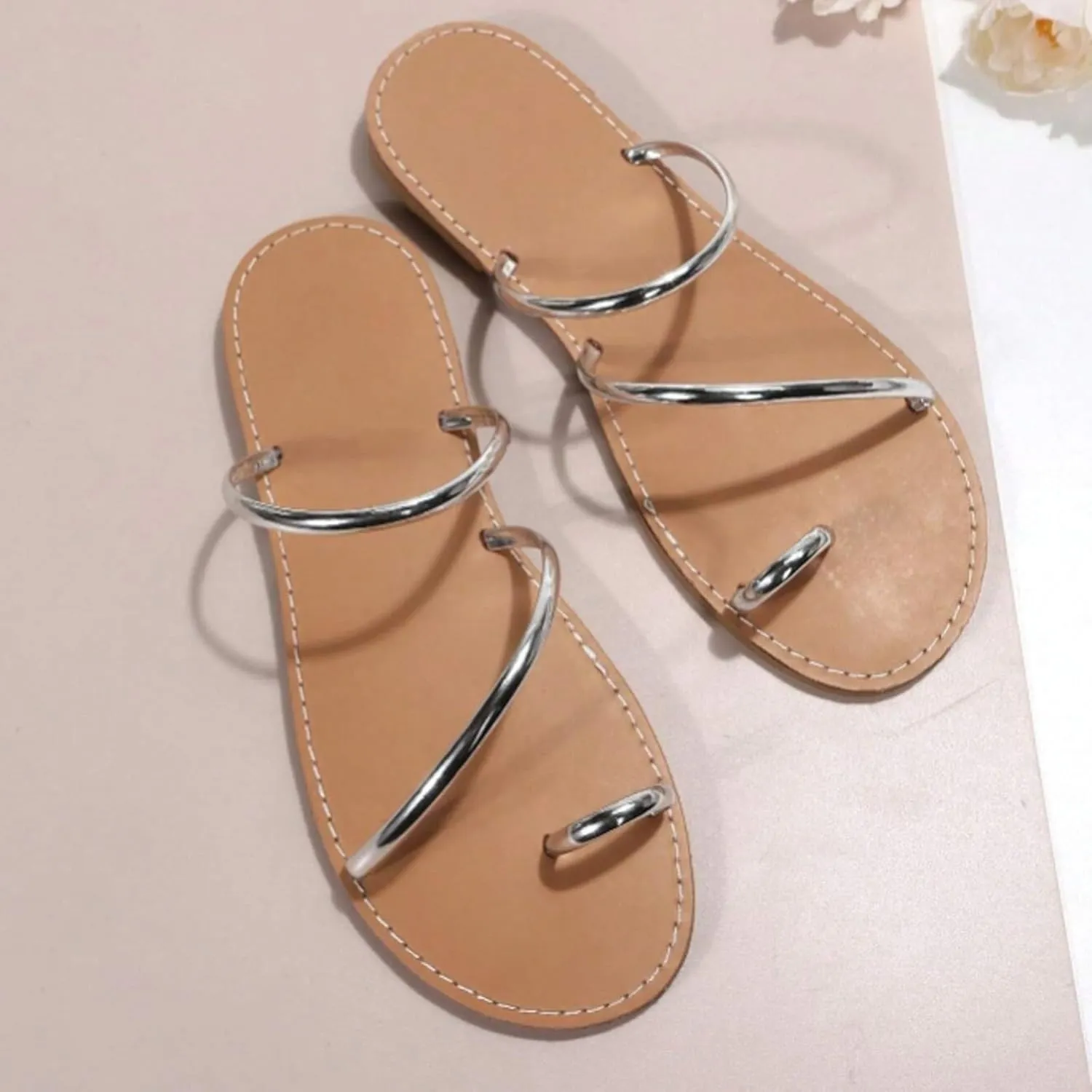 Women's Slide Sandals Wedges Shoes For Women Sandals With Arch Support Comfortable Women Flip Flops Dressy