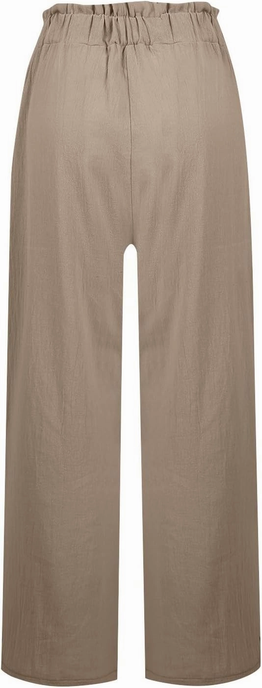 Womens High Waisted Wide Leg Office Pants Loose-Fit Various Occasion Casual Trousers Work Elegant Fashionable Outfits