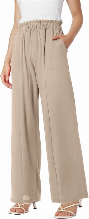 Womens High Waisted Wide Leg Office Pants Loose-Fit Various Occasion Casual Trousers Work Elegant Fashionable Outfits