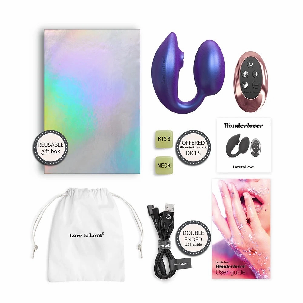 WonderLover Iridescent Night Flapping Dual Stimulator with Remote