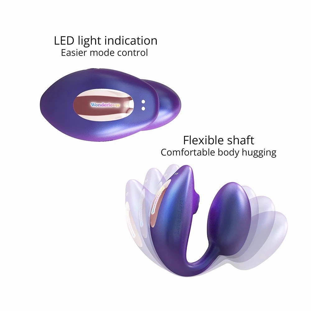 WonderLover Iridescent Night Flapping Dual Stimulator with Remote