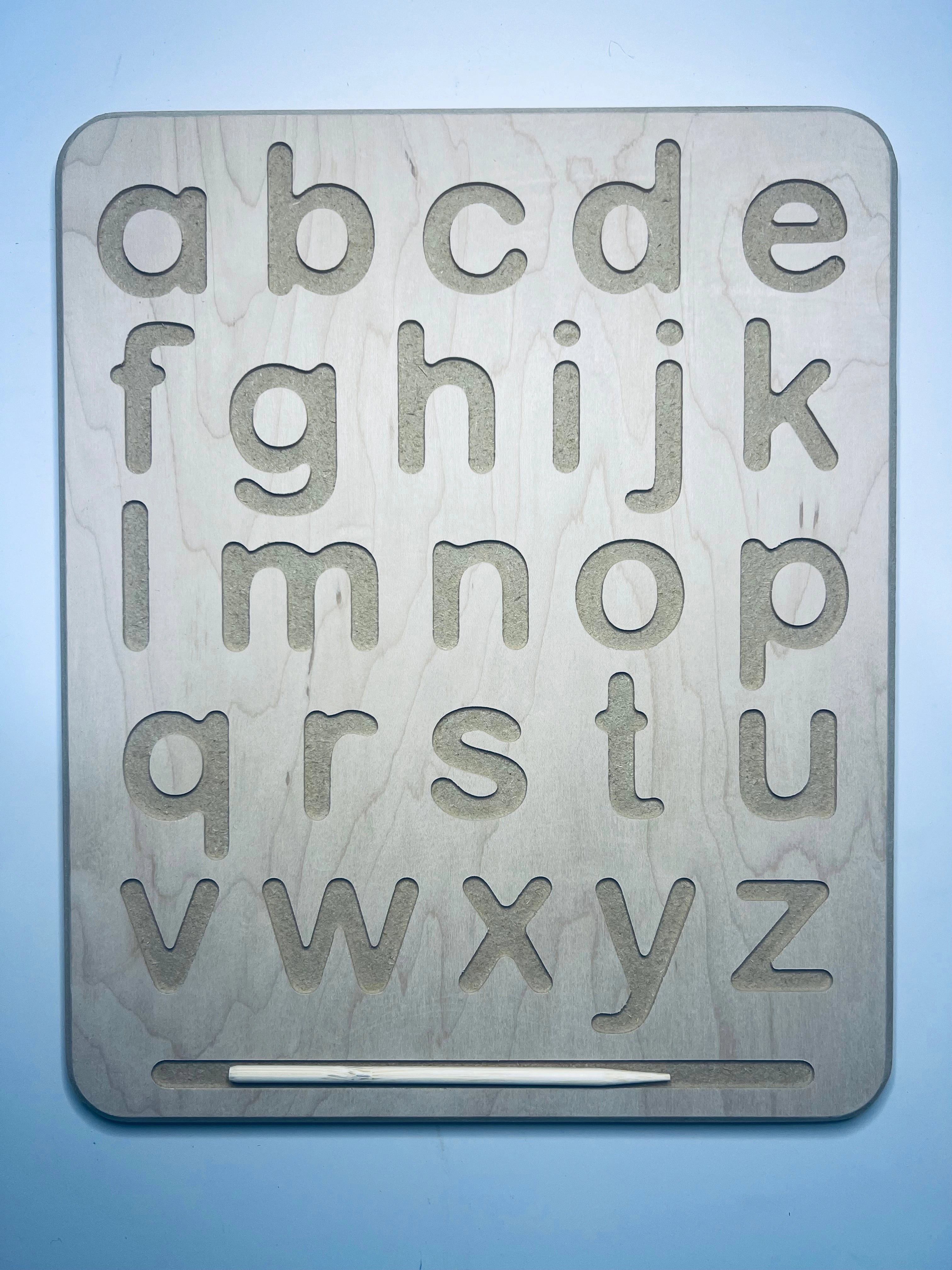 Wood Tracing Board LOWERCASE Alphabet Montessori Writing Tracing Board Learn to Write Letters