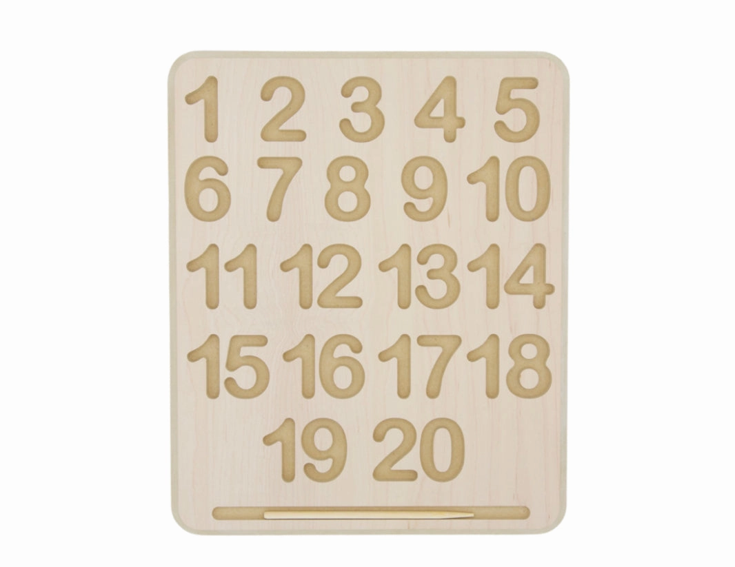 Wood Tracing Board NUMBERS Montessori Writing Tracing Board Learn to Write Letters