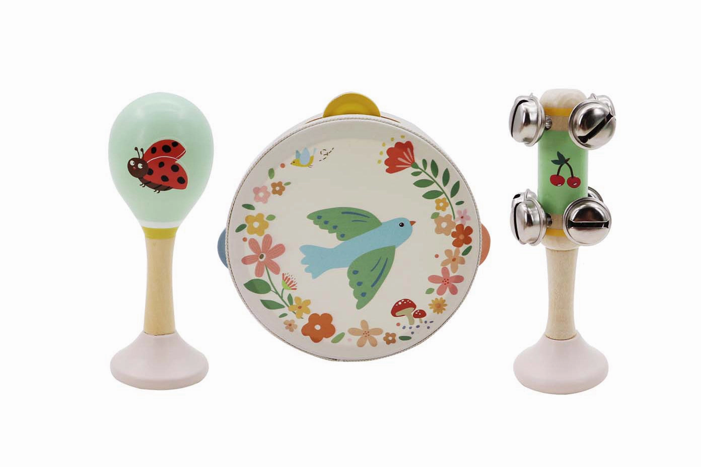 Wooden 3 Pce Music Set - Spring Image