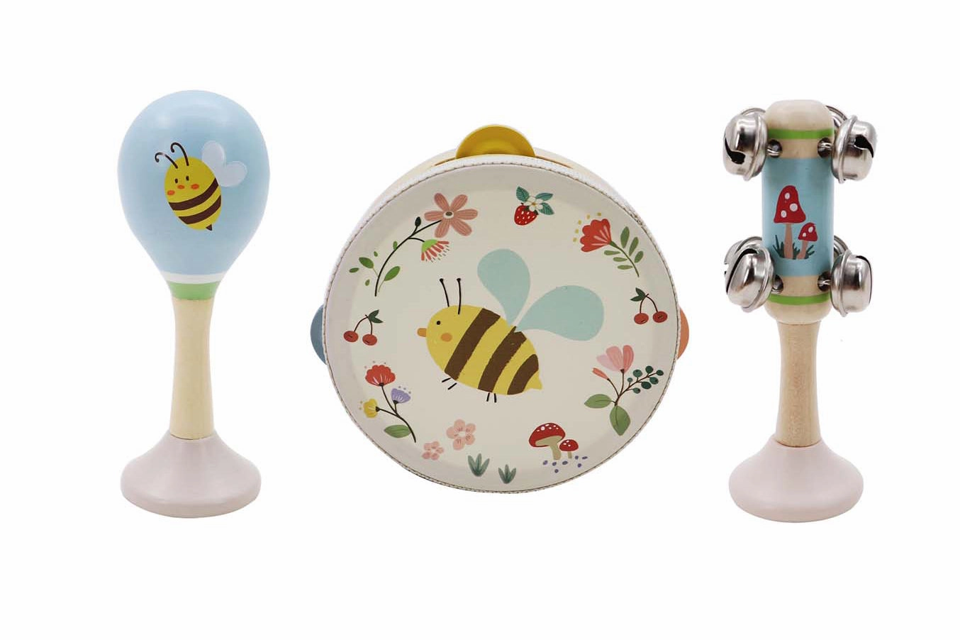 Wooden 3 Pce Music Set - Spring Image