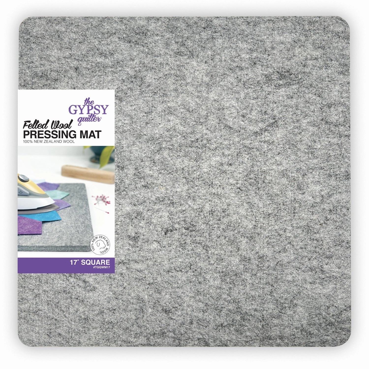 Wool Pressing Mat 17in x 17in x 1/2in Thick