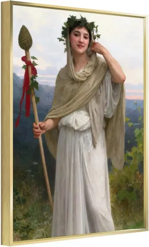 XIARAO William-Adolphe Bouguereau - Prêtresse De Bacchus Poster Wall Art Bedroom Decor Office Room Kitchen Decor Aluminum Gold-style-7 12x16inch(30x40cm)