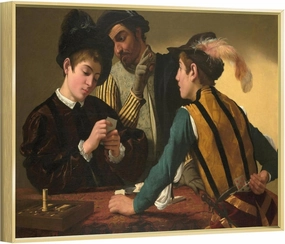 XIARAO The Cardsharps (ca 1595) by Caravaggio Poster Wall Art Bedroom Decor Office Room Kitchen Decor Aluminum Gold-style-4 12x16inch(30x40cm)