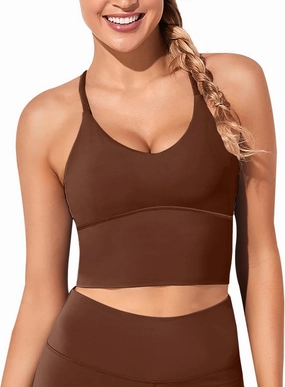 XUNYU Women Longline Sports Bra Workout Tank Tops Strappy Criss Cross Crop Fitness Gym Yoga Running Shirts