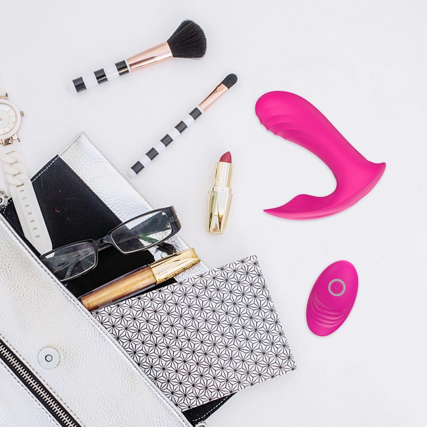 y.Love Dolphins Wearable Vibrator with Remote Control - Pink