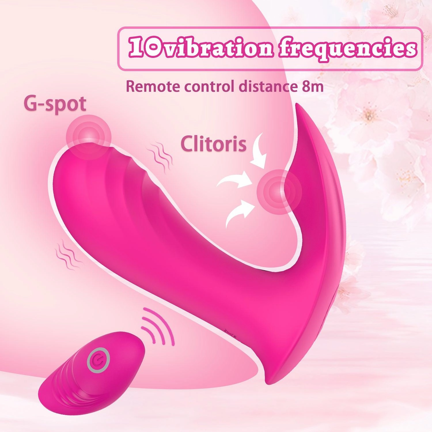 y.Love Dolphins Wearable Vibrator with Remote Control - Pink