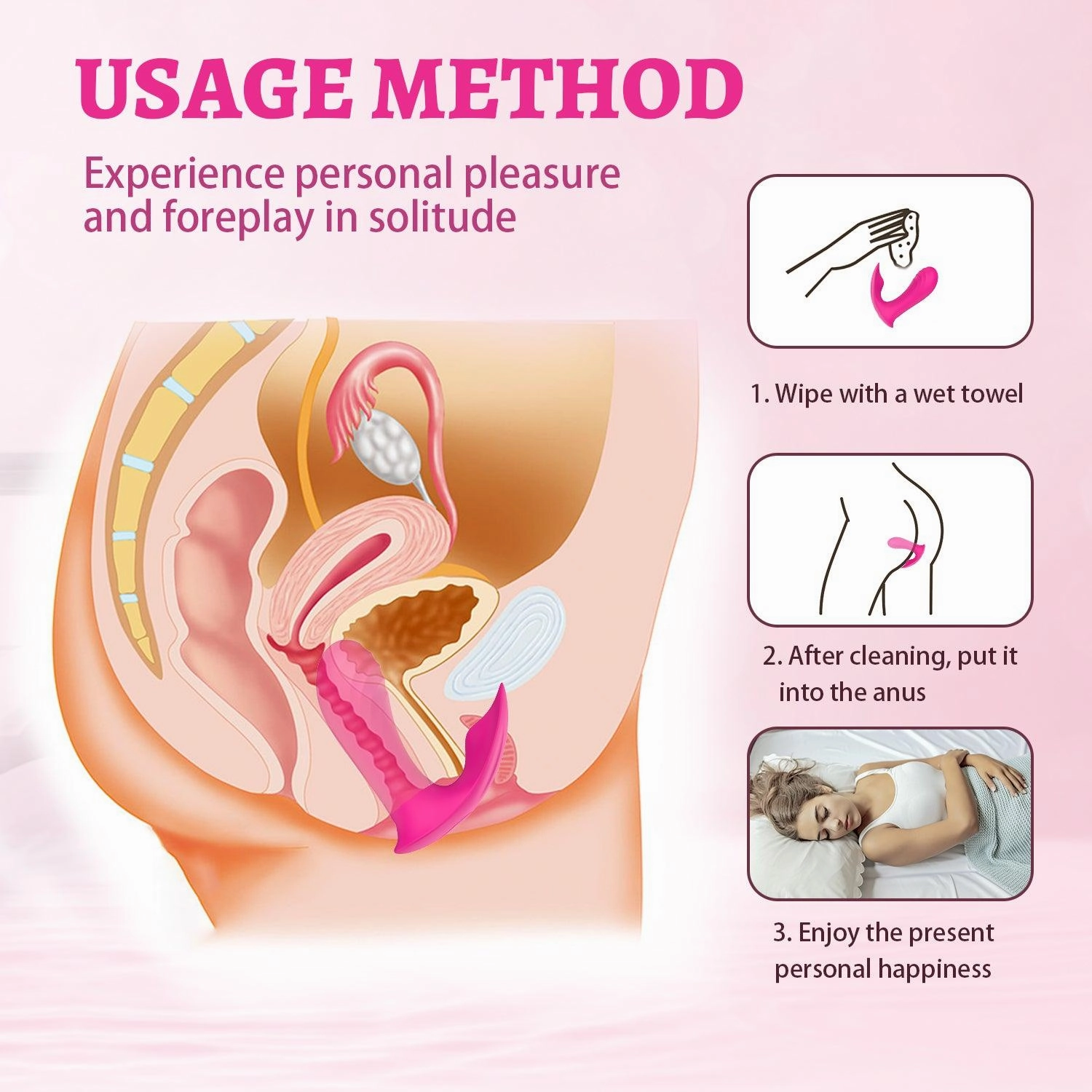 y.Love Dolphins Wearable Vibrator with Remote Control - Pink
