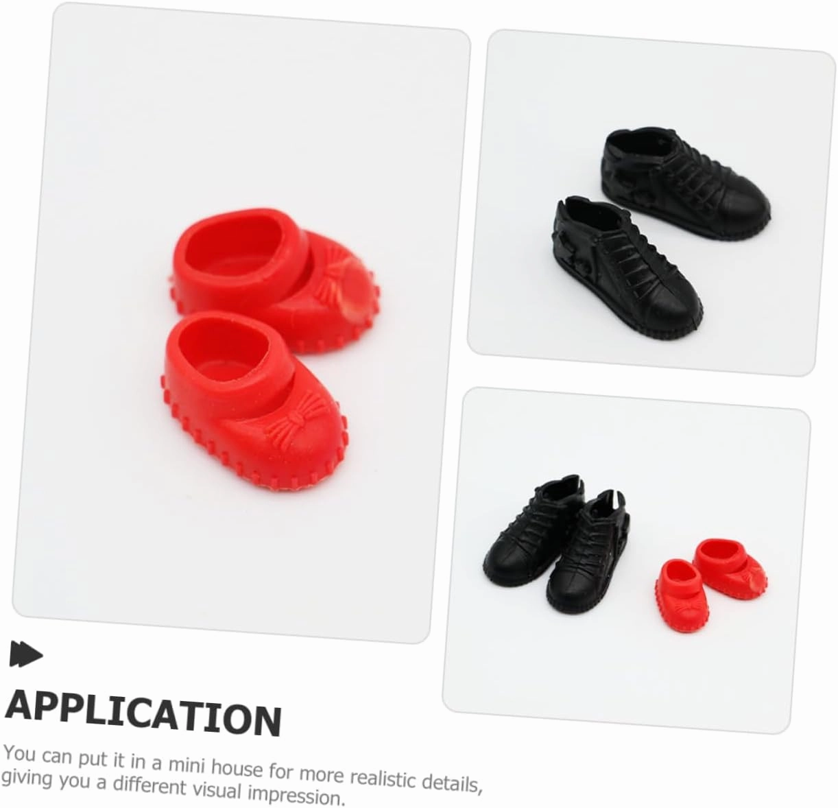 YARNOW 5sets 10 Pairs Miniature Doll Shoes of Accessories for Dollhouses Realistic and Shoes Material for Decoration 10pairs*5