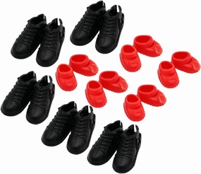 YARNOW 5sets 10 Pairs Miniature Doll Shoes of Accessories for Dollhouses Realistic and Shoes Material for Decoration 10pairs*5