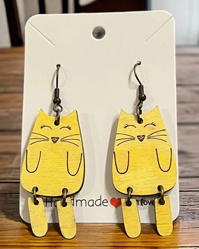 Yellow Cat Dangles
