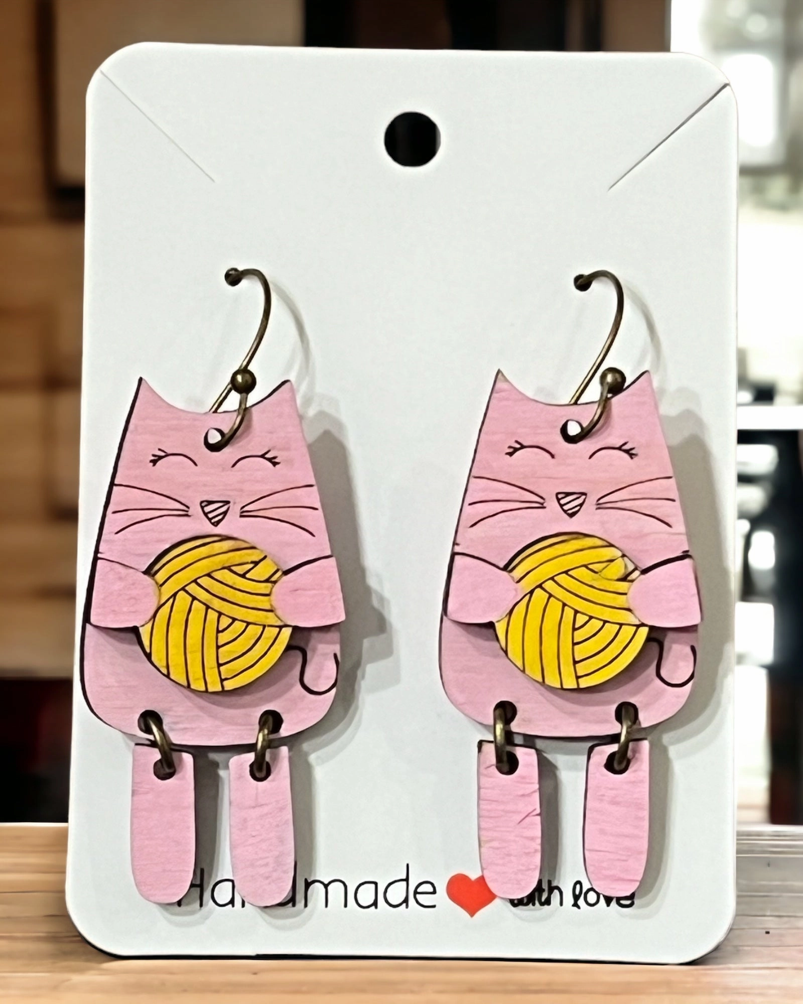 Yellow Cat Dangles