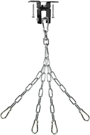 Yes4All Punching Bag Hangers, Swing Hanger For Punching Bag - Heavy Bag Hanger - Bag Chain For Boxing Stand - Indoor Outdoor Hanging, 360 Rotate Swivel,2 Screws, Heavy Bag Chain and Swivel