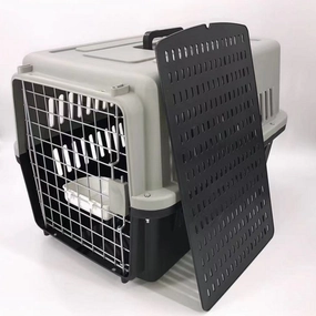 YES4PETS - Dog Cat Crate Pet Carrier Rabbit Airline Cage With Tray And Bowl - Large