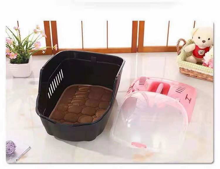 YES4PETS Small Portable Travel Dog Cat Crate Pet Carrier Cage Comfort With Mat-Pink