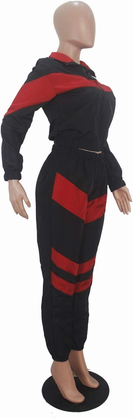 Yeshire Women's Sexy Strapless Color Block Loose Fit Casual Jumpsuits Windbreaker Rompers Long Pants with Pockets