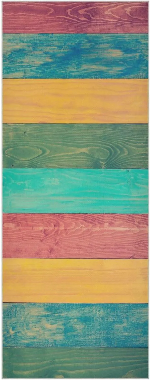 Yoga Towel Painted Wooden Texture Hot Yoga Mat Towel with Grip Dots Sweat Absorbent Non-Slip for Hot Yoga, 24" x72",Soft Yoga Blankets with Travel Bag,Pilates and Workout