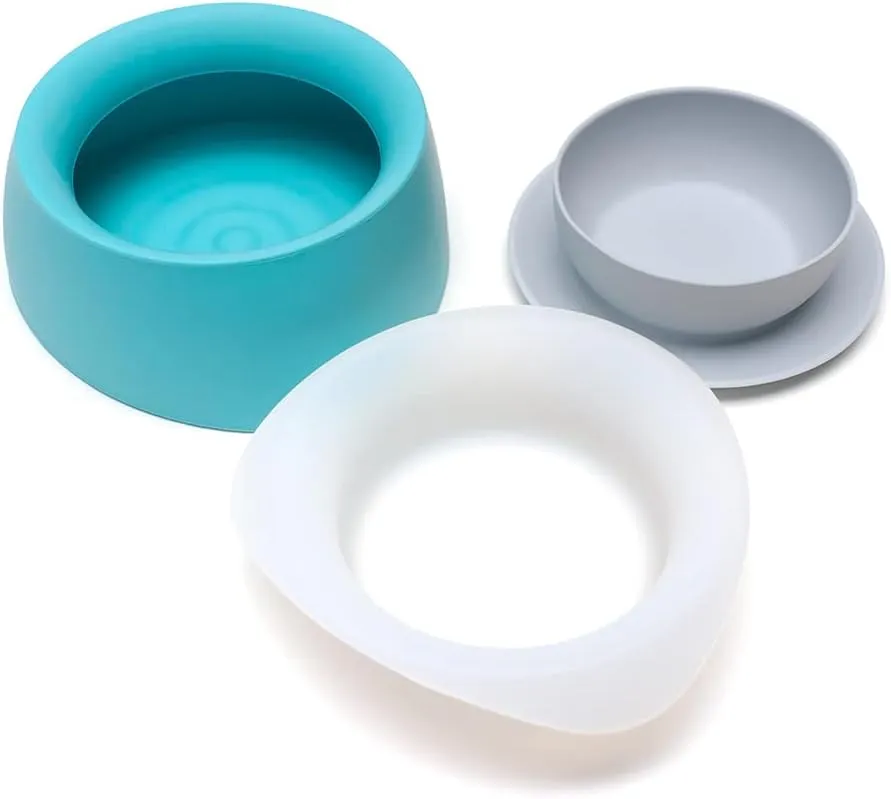 Yummy Travel Bowls – BPA-Free Silicone, 3-in-1 Travel Bowl Set for Dogs and Cats (Small, Very Berry)